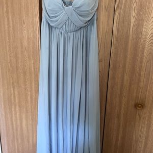 Birdy grey bridesmaid dress in dusty blue. Grace convertible style